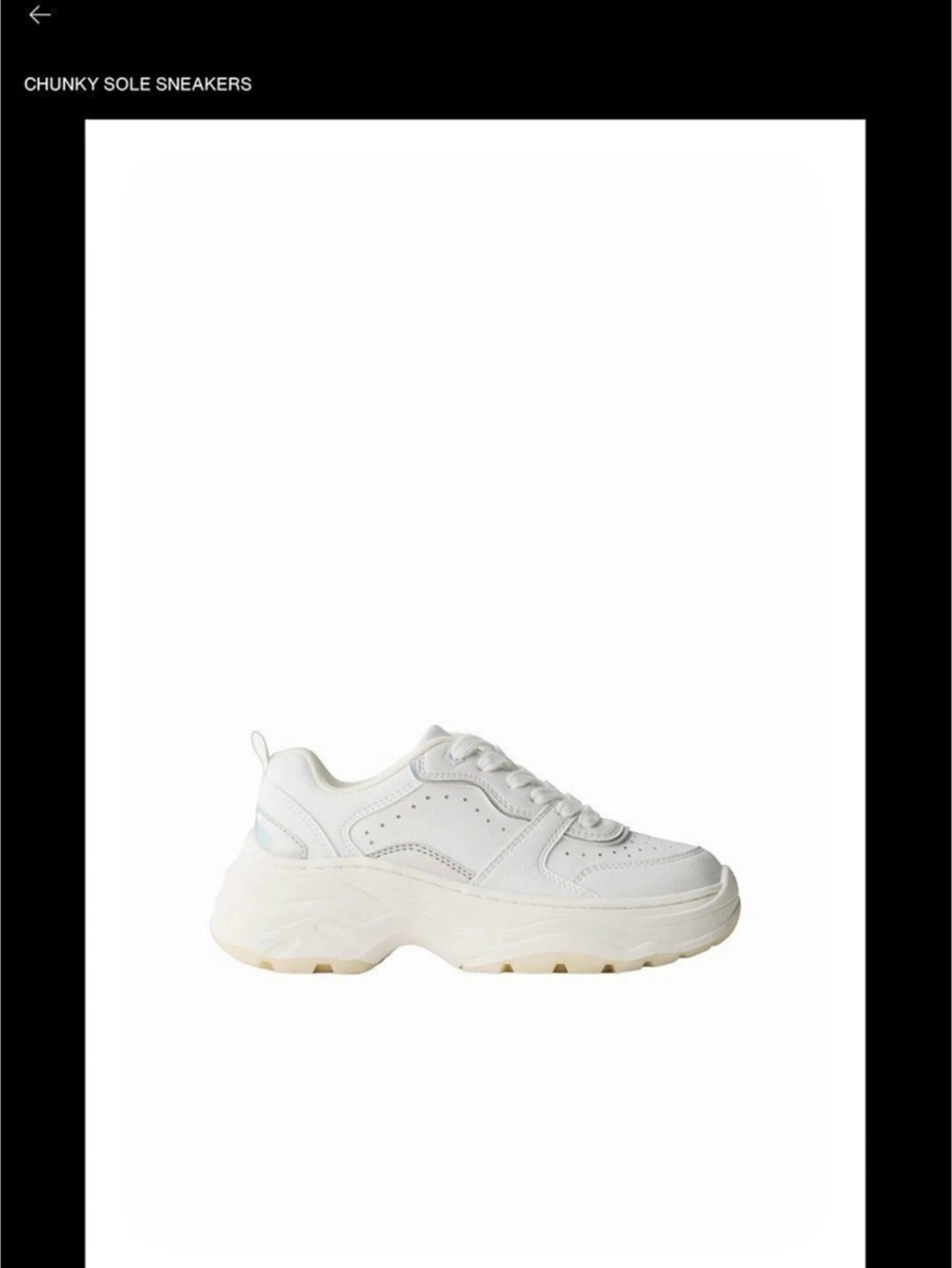 Zara Chunky Sole Sneakers in White